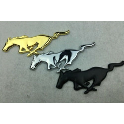 1 Pair 3D Metal Running Horse Car Door Fender Trunk Emblem For Mustang GT