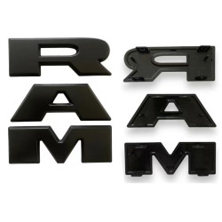 Enhanced Style with Matte Black RAM Letters Emblem Badge for RAM 1500