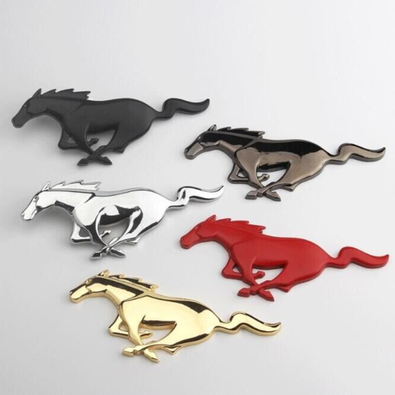 Original Size Running Horse Grille Emblem Sticker For Mustang 15-17 2.3T