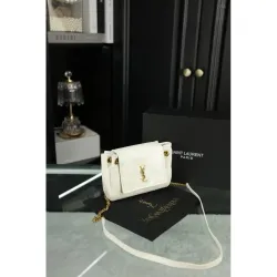 Luxury Women Mini Chain Bag Handbag Crossbody Bag White