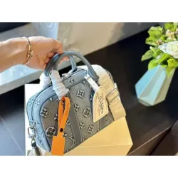 Blue Floral Jean Denim Handbag Women Luxury Zipper Crossbody Bag