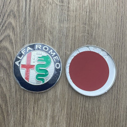 Aluminium 74MM Car Front Hood Sticker Emblem For Alfa Romeo