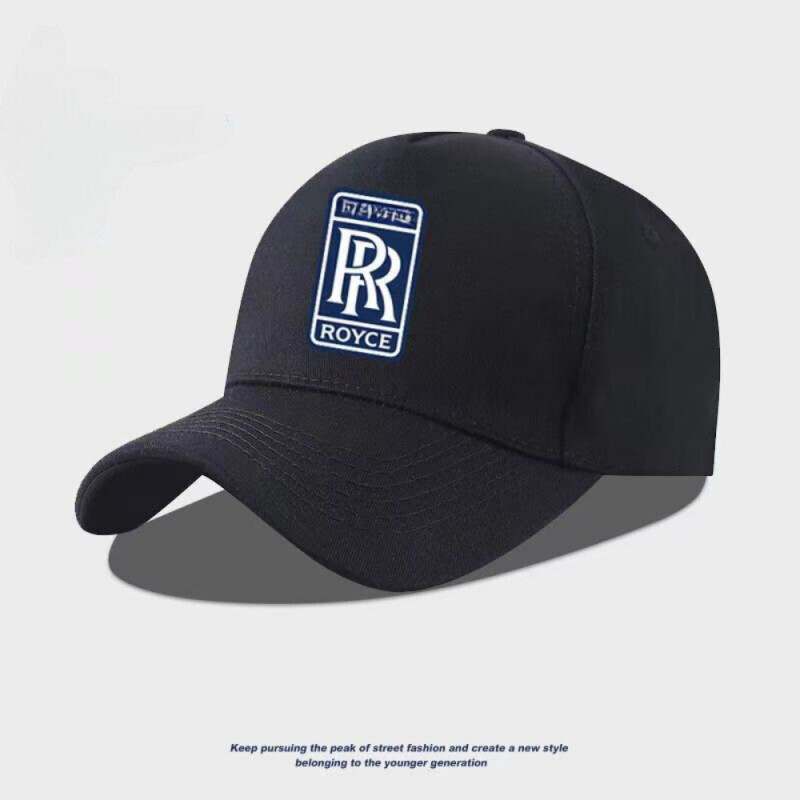 Men Women Black Adjustable Embroidered Baseball Hat Cap for Rolls Royce