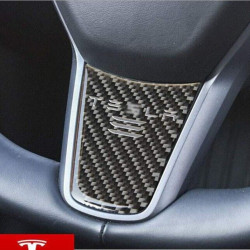 Carbon Fiber Decorative Steering Wheel Central Decal Sticker For Tesla Model 3