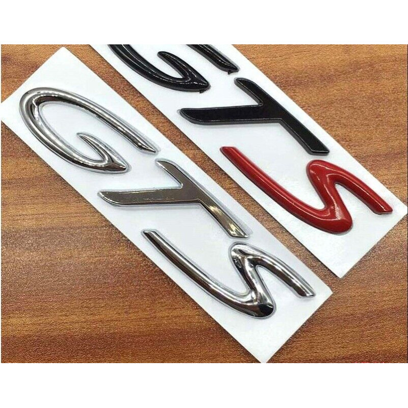 Metal GTS Letter Emblem Badge for Porsche 911 Cayenne Cayman Boxster Panamera