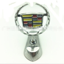 3D Metal Car Front Hood Standing Logo Badge Emblem For Cadillac