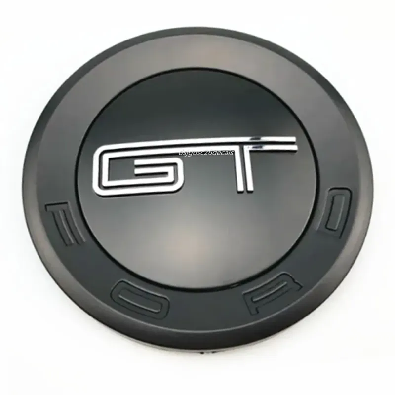 ABS Black GT Decklid Emblem 5.9'' Round Panel Badge For MUSTANG SHELBY