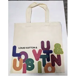 Colorful Letter Print Limited Canvas Eco Tote Bag Shenzhen Exhibition 2022