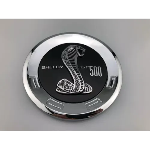 5.9'' Round Trunk Rear Tail Badge Snake Emblem For Mustang SHELBY GT500 Silver